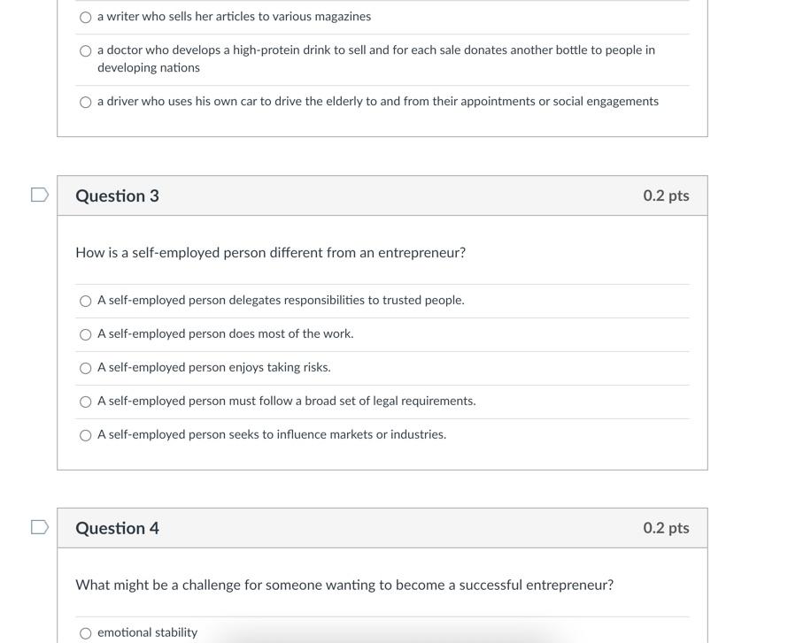 Question 1 0.2 pts What are the five basic issues