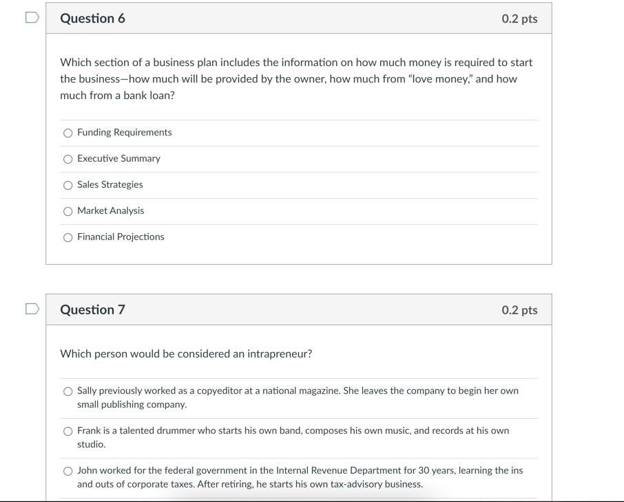 Question 1 0.2 pts What are the five basic issues