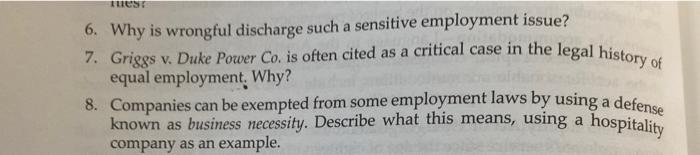 6. Why is wrongful discharge such a sensitive