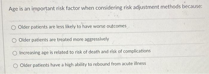 Question 5 2 pts In a study to identify risk