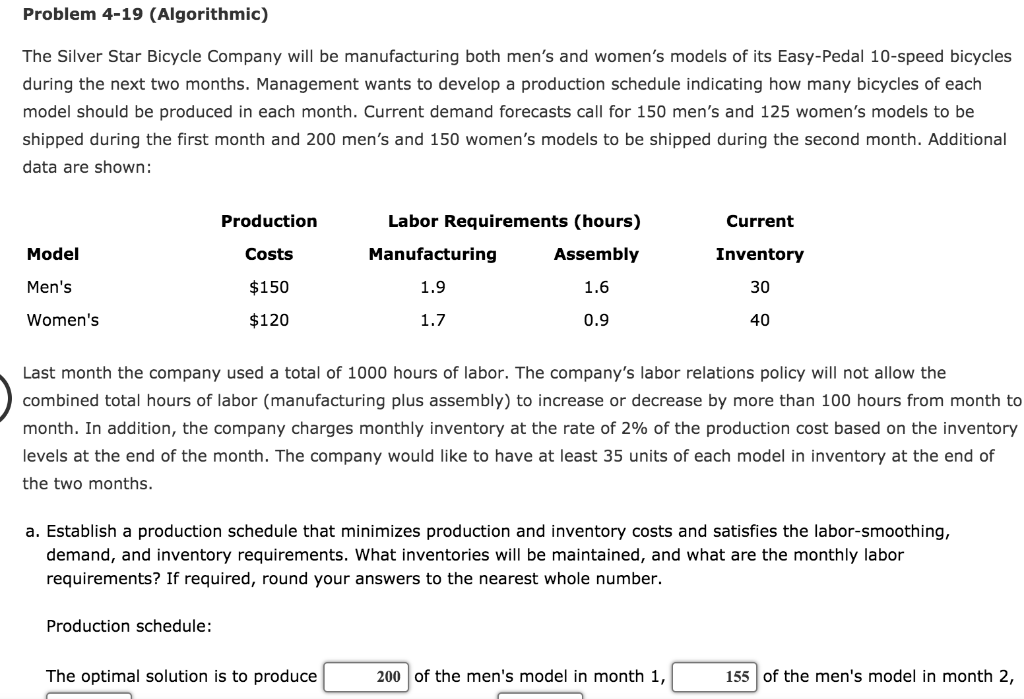 PART B PLEASE Problem 4-19 (Algorithmic) The