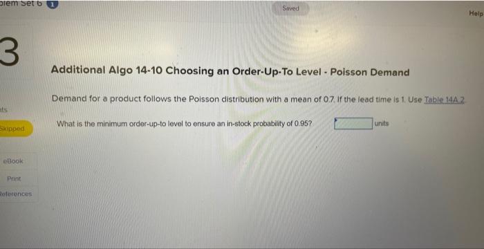 Additional Algo 14-10 Choosing an Order-Up-To