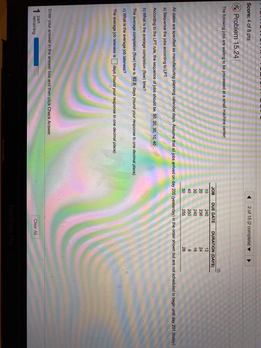 C. what is the average job lateness D. what is