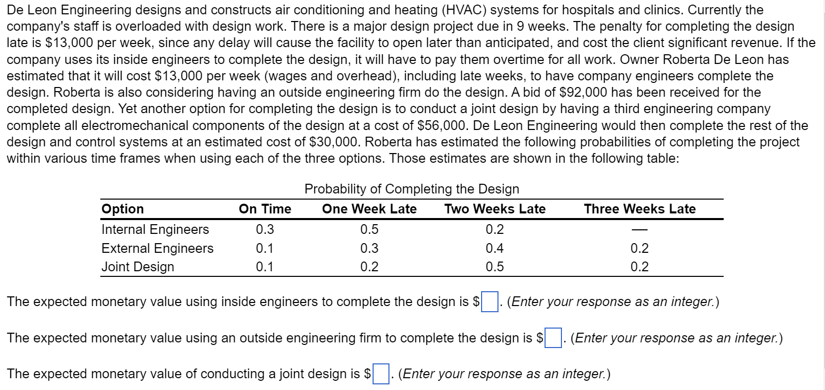 Help please (4) De Leon Engineering designs and