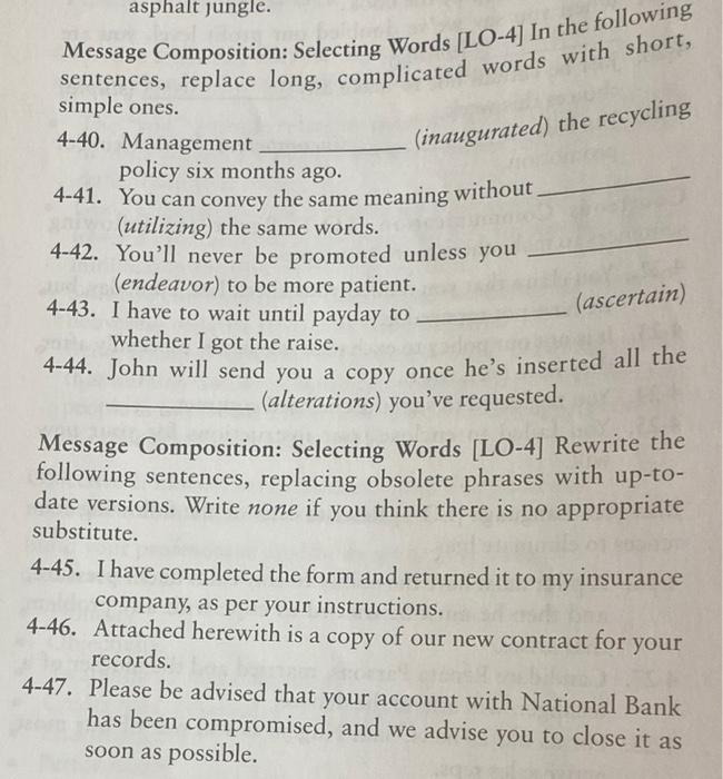 (inaugurated) the recycling asphalt jungle.