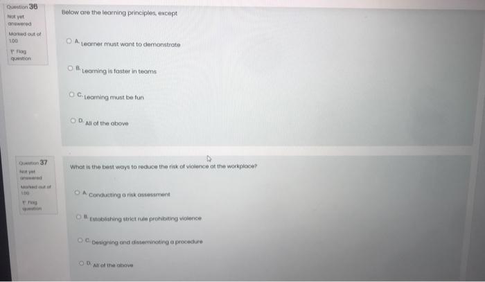 PLEASE ANSWER ALL JUST OPTIONS 40 Not yet red