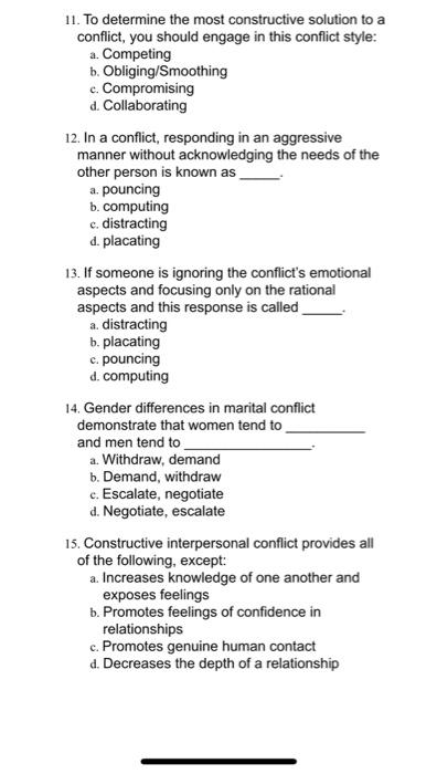 11. To determine the most constructive solution