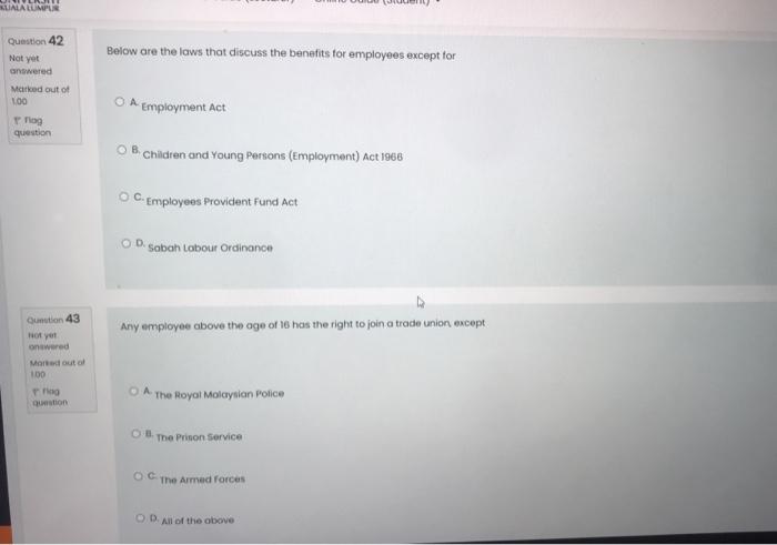 PLEASE ANSWER FAST AND ALL JUST OPTIONS Question