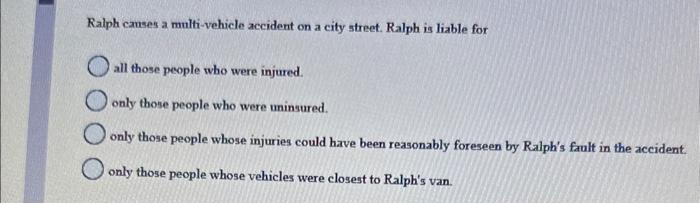 Ralph canses a multi-vehicle accident on a city