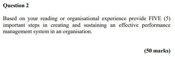 Performance Management **Answer in paragraph,