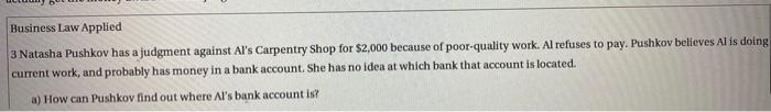 hi please please solve this asap Business Law