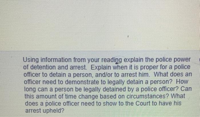 Using information from your reading explain the