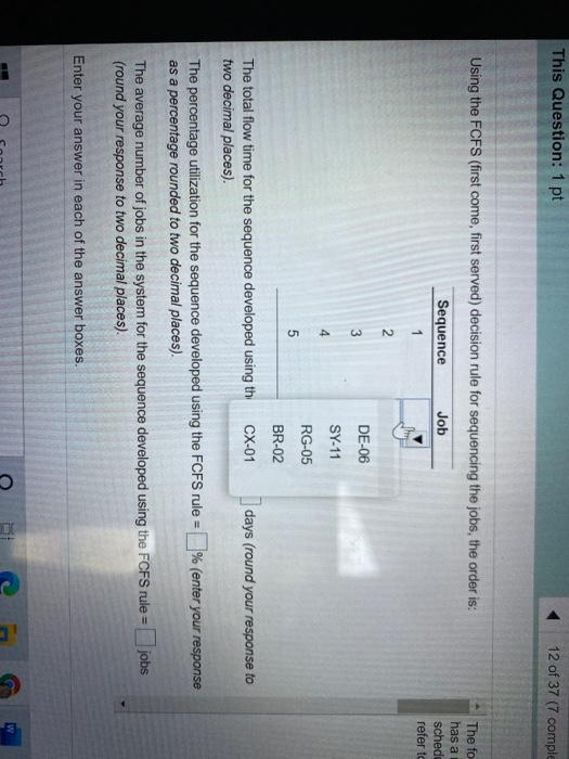 This Question: 1 pt 12 of 37 (7 comple Using the