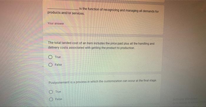 is the function of recognizing and managing all