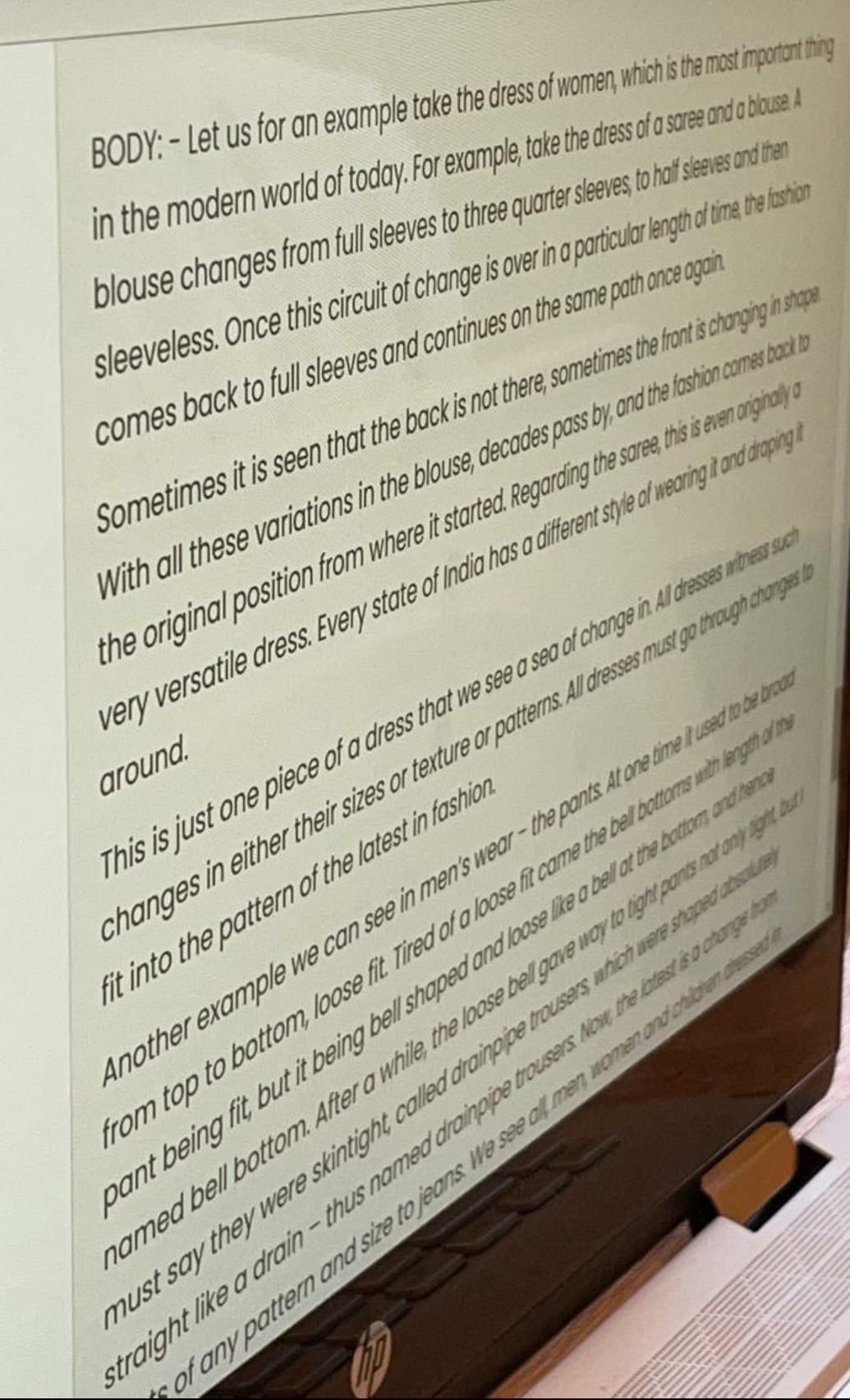 . Required: create an introductory paragraph