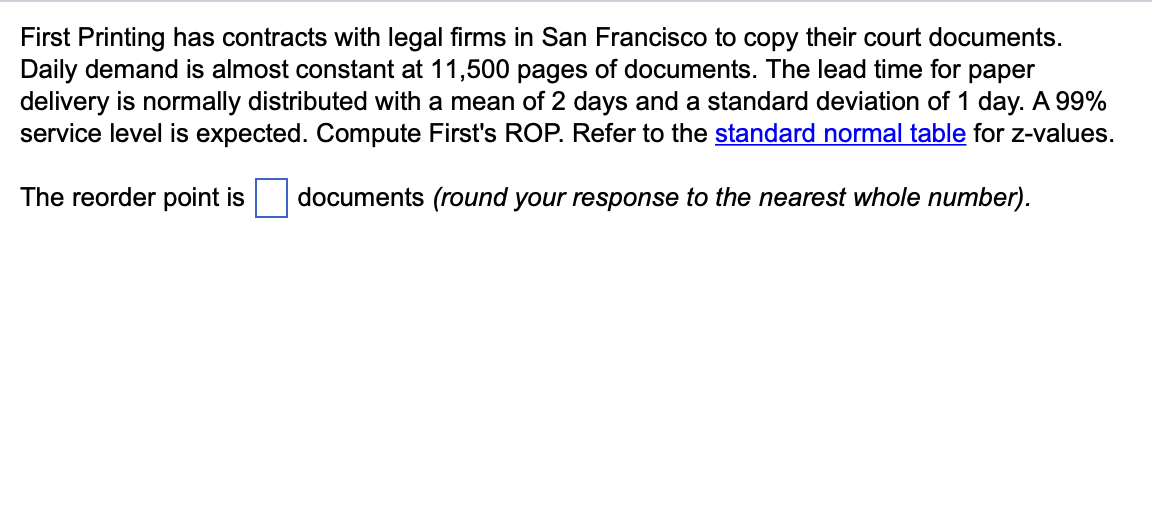 First Printing has contracts with legal firms in