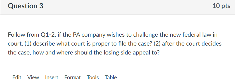 (Follow Q1) The Congress has passed legislation