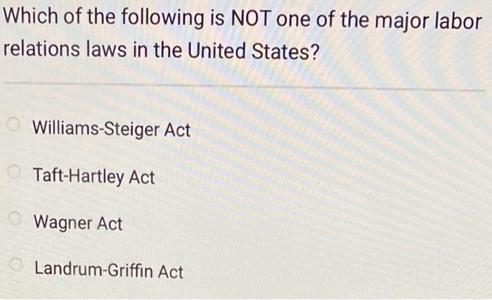 Which of the following is NOT one of the major