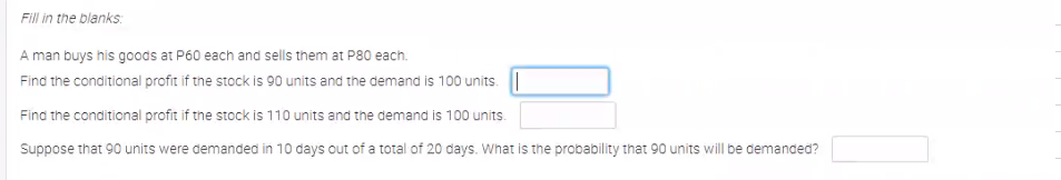 please help A man buys his goods at P60 each and