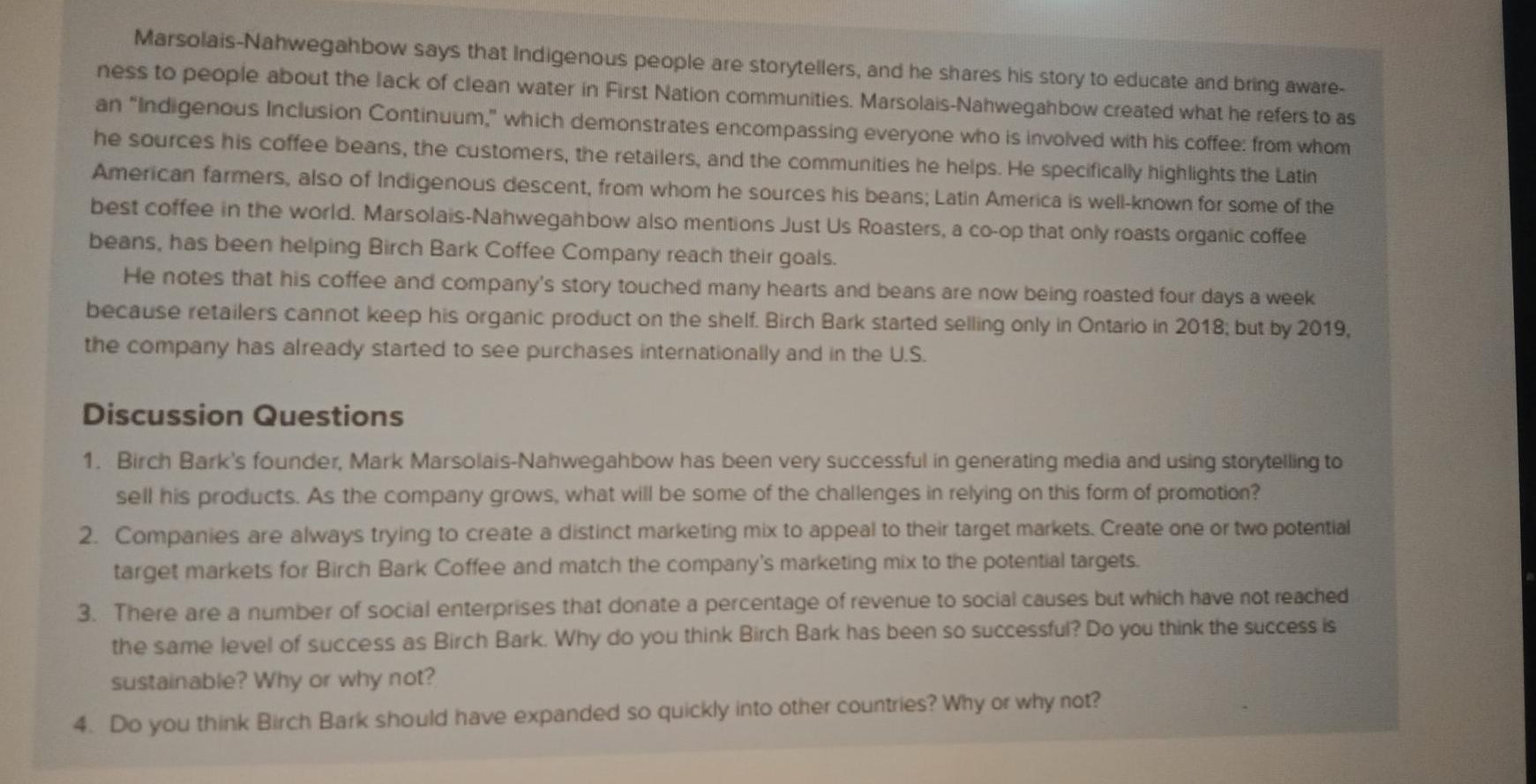 plz ans this one. Marsolais-Nahwegahbow says that