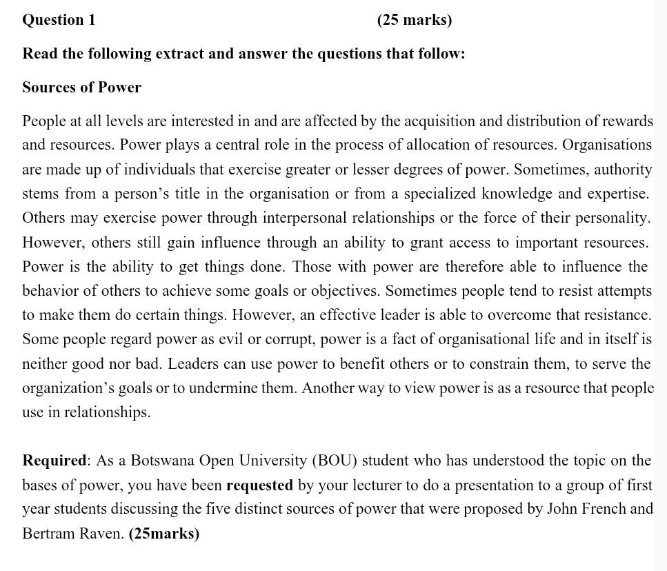 Read the following extract and answer the