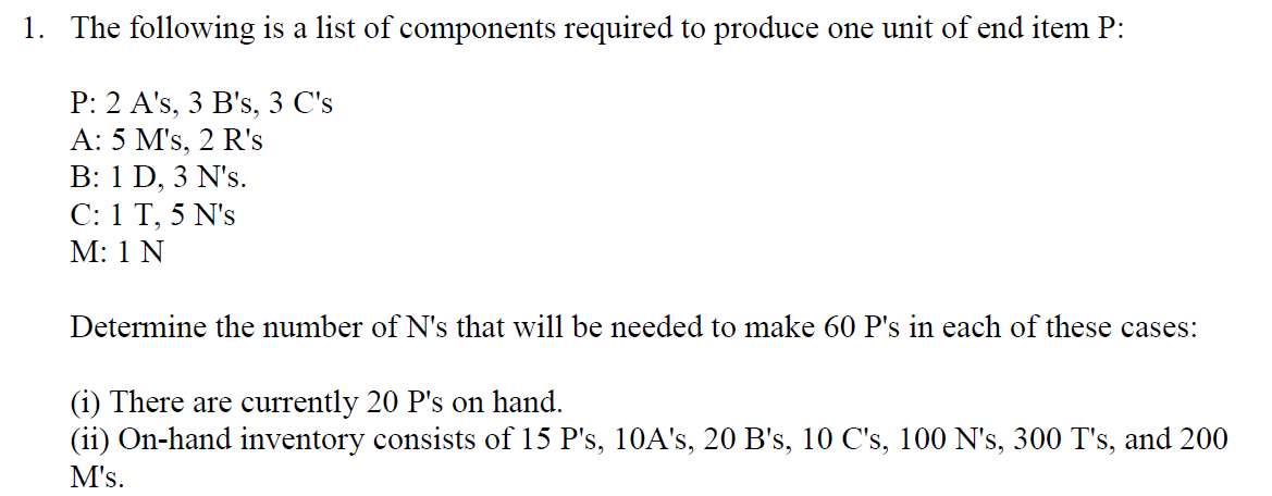 WITHOUT EXCEL !!! AND C: 1 T, 5 N's !!! 1. The