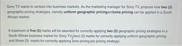 Sony TV wants to venture into business markets.