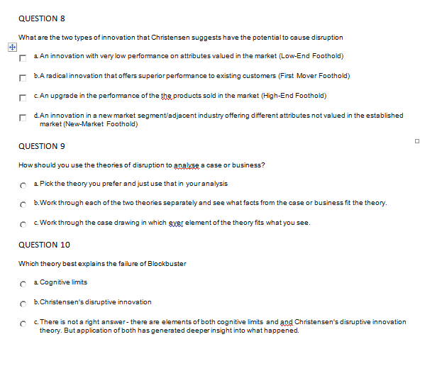 QUESTION 1 Strategic drift is best described aux