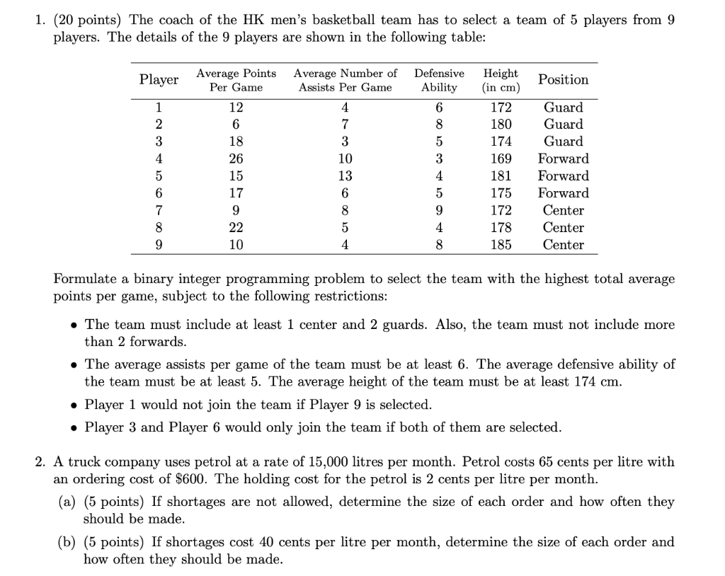 1. The coach of the HK mens basketball team has