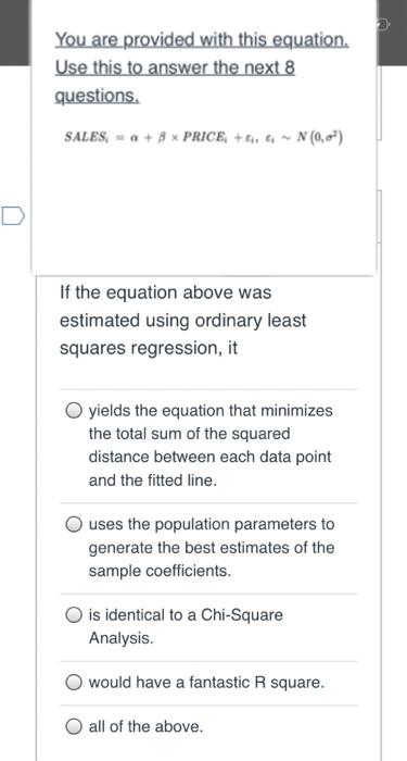You are provided with this equation. Use this to