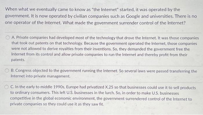 When what we eventually came to know as "the