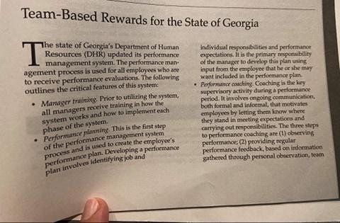 Team-Based Rewards for the state of Georgia: