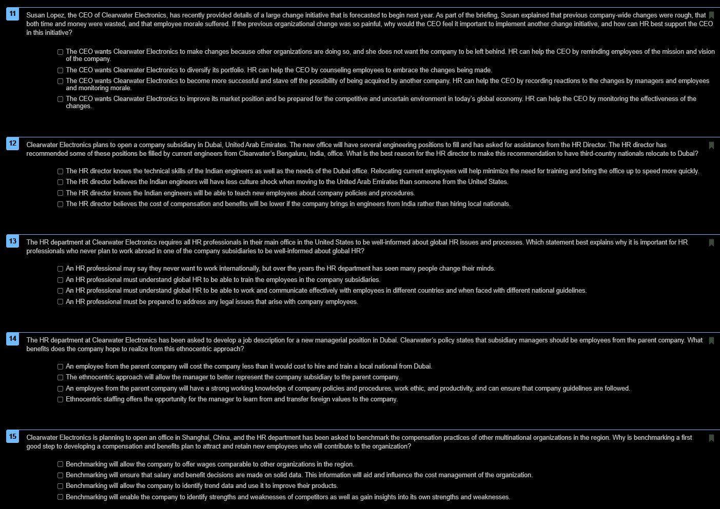 11 Susan Lopez, the CEO of Clearwater