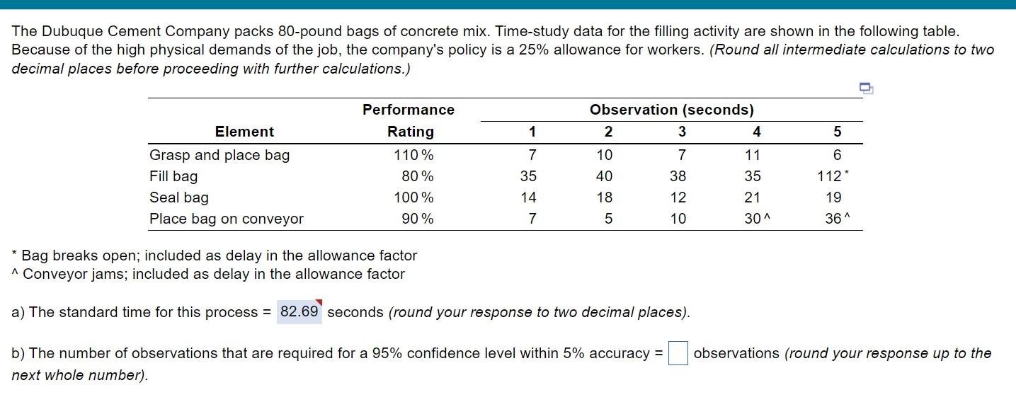 Please calculate anser for letter B The Dubuque
