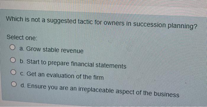 Which is not a suggested tactic for owners in