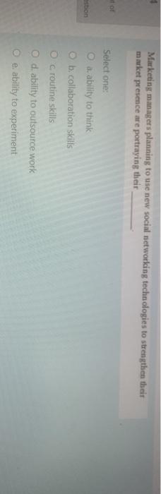 Which of the following support activities