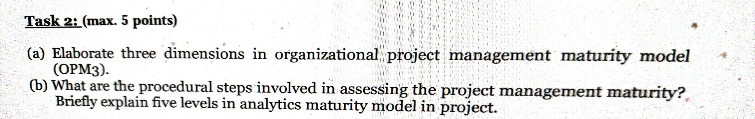 This is a question from Analytics in project