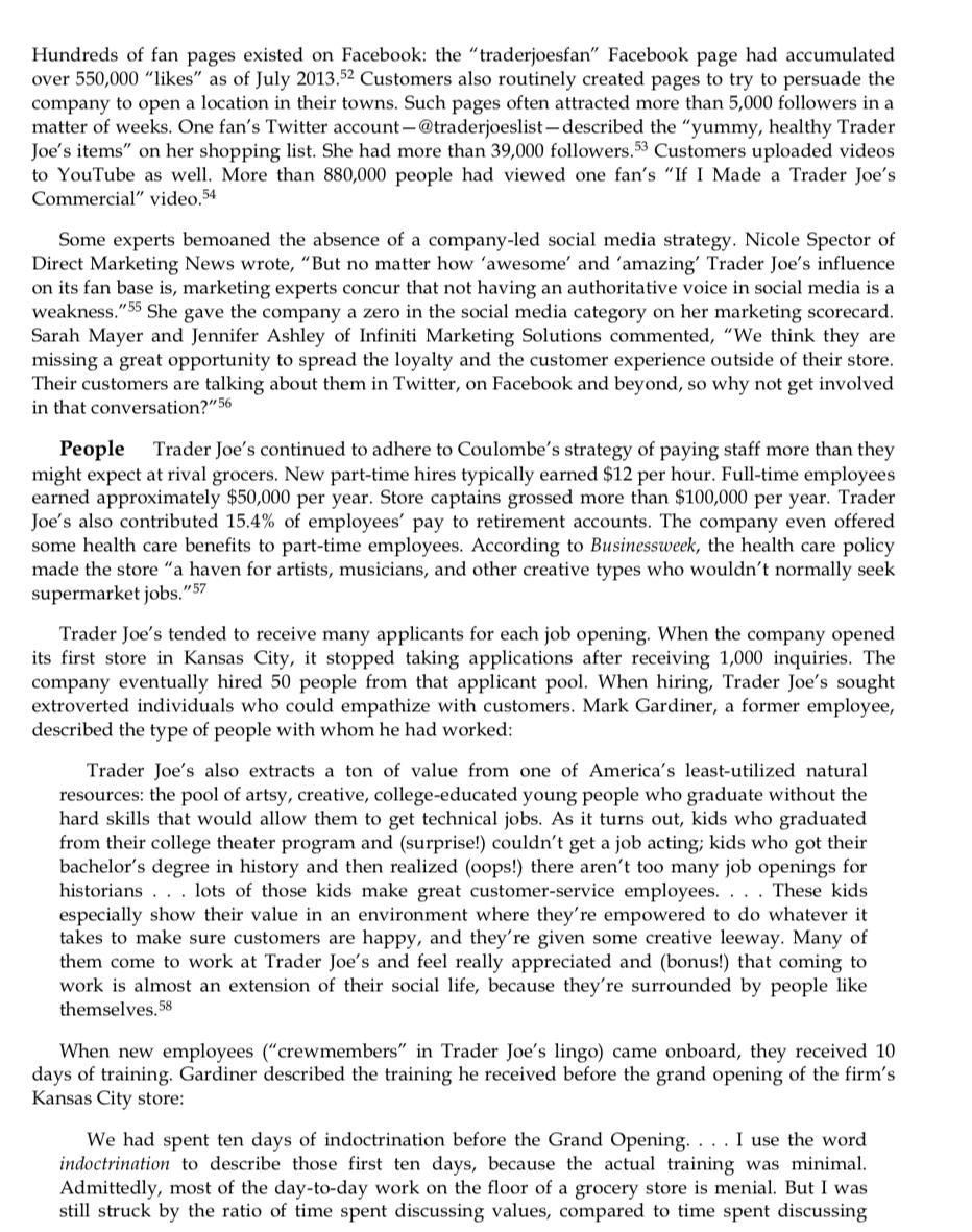 How would you modify Trader Joes strategy moving