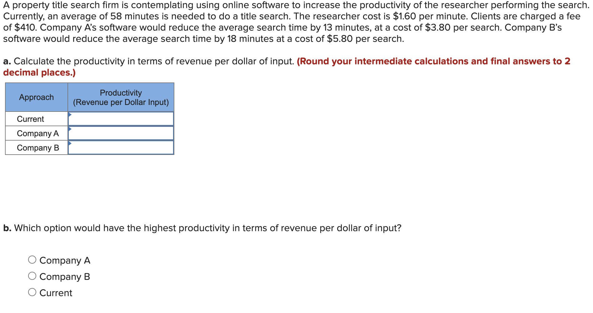 A property title search firm is contemplating