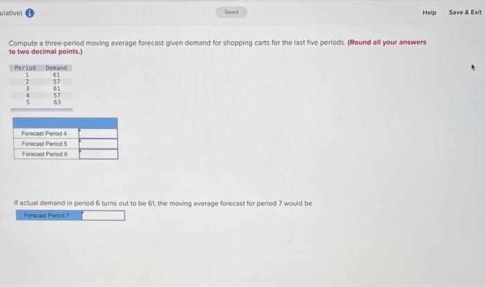 ulative) Saved Help Save & Exit Compute a