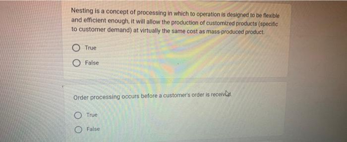 Nesting is a concept of processing in which to