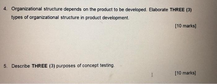 this question from the subject PRODUCT