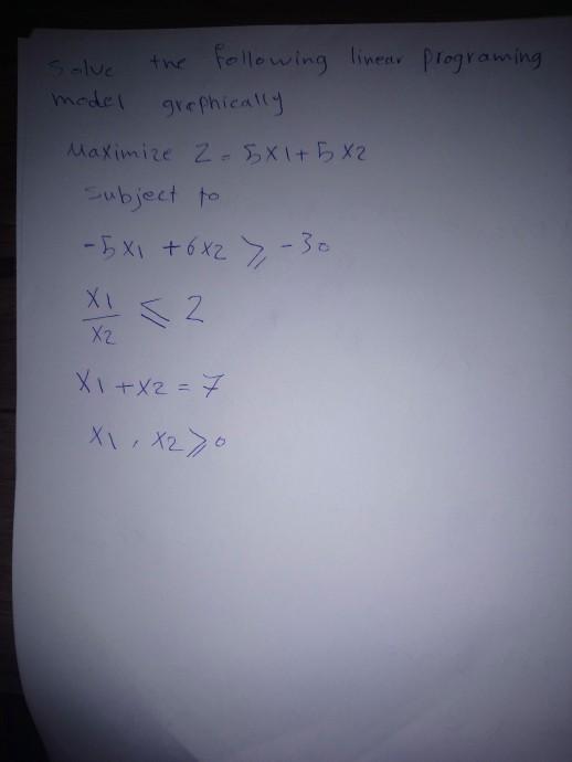 Step by step soluc the following linear