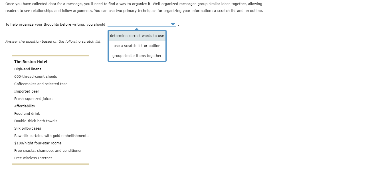 Once you have collected data for a message,