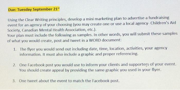 Due: Tuesday September 21" Using the Clear