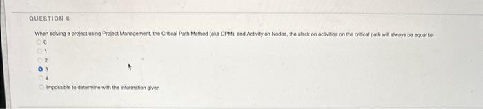 When solving a project usiog Project Management,