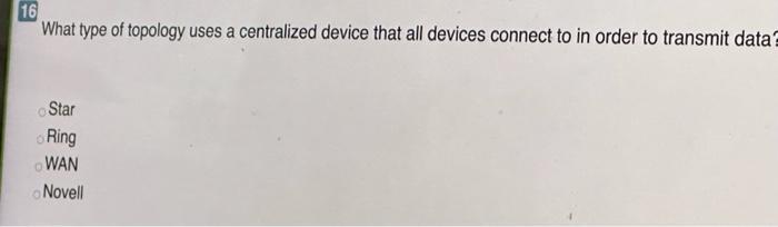 15 Which network type connects servers to a