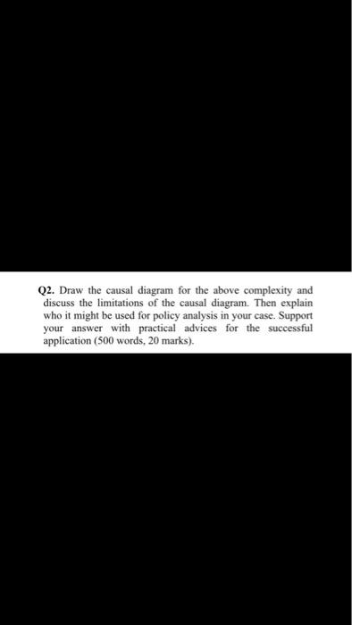 Q2. Draw the causal diagram for the above