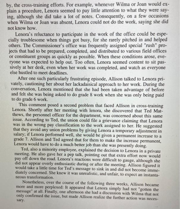 Allison Clark was a reluctant supervisor. As