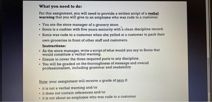 What you need to do: For this assignment, you